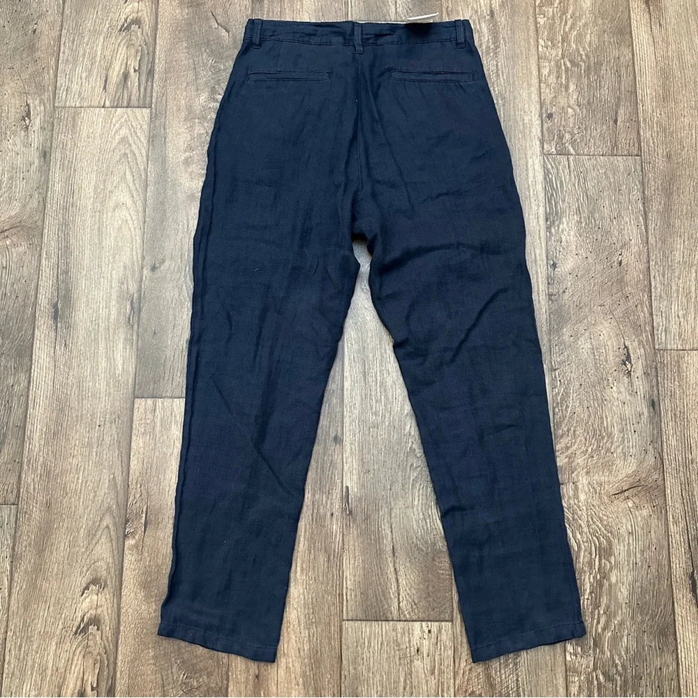 Zara 100% Linen Relaxed Fit Pants Men’s Size 30 Navy Blue